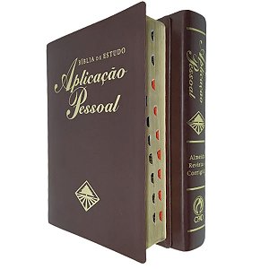 Bíblia De Estudo Aplicação Pessoal Grande Capa Luxo MARROM Com Índice - Cpad
