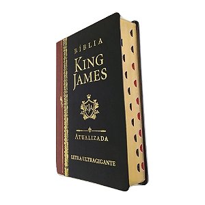 Bíblia King James Atualizada Letra Ultragigante Luxo Preta Com índice