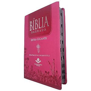 Bíblia Sagrada Letra Gigante - Capa Luxo Pink NTLH - Sbb