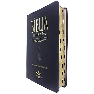 Bíblia Sagrada Letra Gigante Capa Luxo Preta NTLH- SBB