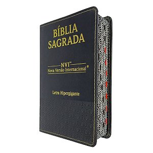 Bíblia Sagrada NVI Letra Hipergigante Luxo Preta - CPP