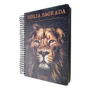 Bíblia Anote NVI Espiral - Leão de Judá - Geográfica