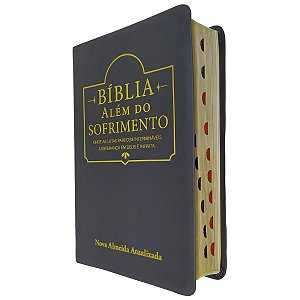 Bíblia Sagrada Além Do Sofrimento Índice Capa Luxo Preta CPAD