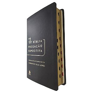 Bíblia Pregação Expositiva Sermões E Estudos - Preta Com índice - Hagnos