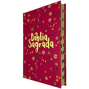 Bíblia Sagrada Evangélica NVT Capa Dura Garden Pink - Mundo Cristão