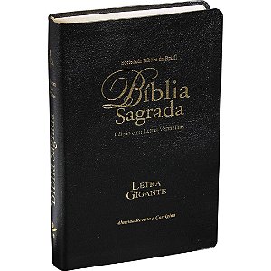Bíblia Sagrada - Preta Letra Gigante Edição Letras Vermelhas - Sbb