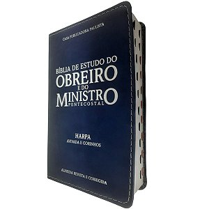 Bíblia de Estudo do Obreiro e do Ministro Pentecostal Azul