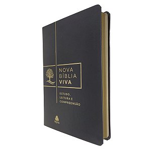 Nova Bíblia Viva de Estudo Capa Luxo Preta - Hagnos