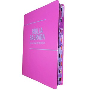 Bíblia Sagrada Nvi Feminina Letra Gigante Rosa Grande Índice