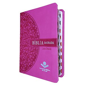 Bíblia Sagrada Letra Grande Tijolinho Sbb Pink