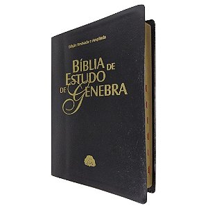 Bíblia De Estudo De Genebra Grande Luxo Preta Sbb ARAmpliada