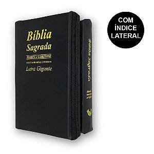 Bíblia Edição Promessas Letra Gigante Harpa Zíper Preta