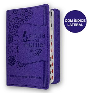 Bíblia da Mulher de Fé NVI Capa Luxo Roxa Thomas Nelson