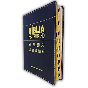 Bíblia Fé e Trabalho Com Índice Grande Preta - Sbb
