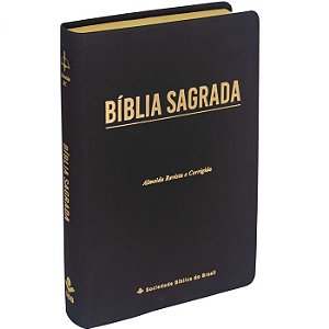 Bíblia Sagrada Linha Ouro Preta ARC Capa Sintético SBB