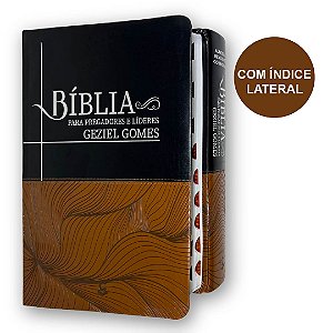 Bíblia Para Pregadores e Líderes Preta e Marrom Geziel Gomes