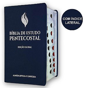 Bíblia De Estudo Pentecostal Global Índice Cpad Azul Grande