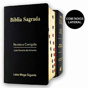 Bíblia ARC | Letra Mega Gigante | Índice Luxo | Preta