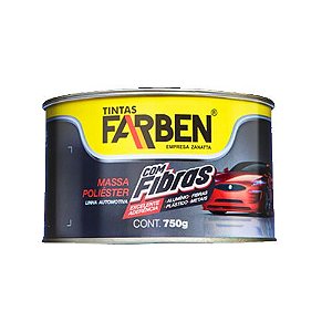 Massa Poliéster com Fibra Farben 750gr