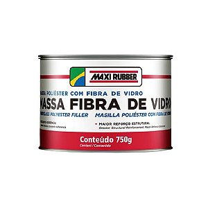 MASSA POLIESTER COM FIBRA 700GR - MAXI RUBBER