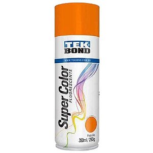 TINTA EM SPRAY LARANJA FLOURESCENTE 350ML - TEKBOND