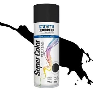 TINTA EM SPRAY PRETO FOSCO 350ML - TEKBOND