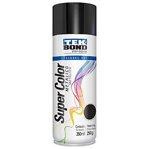 TINTA EM SPRAY PRETO METALICO 350ML - TEKBOND