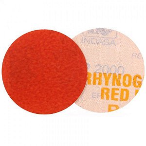 DISCO DE LIXA D150 S FUROS RHYNOGRIP RED LINE GRÃO 1200 - INDASA