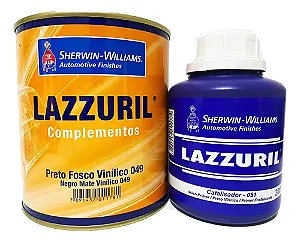Preto Fosco Vinílico 600ml + Catalisador para Vinílicos 300ml - Lazzuril