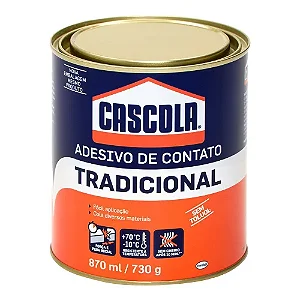 COLA TRADICIONAL CASCOLA S/ TOLUOL 870ML