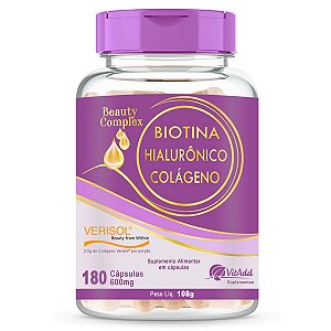 Colágeno Verisol C/ Ácido Hialurônico E Biotina 180 Cáps - Vitadd