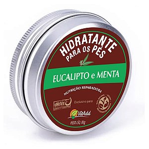 Hidratante Para Pés Eucalipto E Menta 80g - Natural Vegano Sem Alumínio