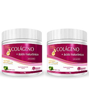 Kit 2x Colágeno Verisol + Ácido Hialurônico em pó Sabor: Limão Vitadd