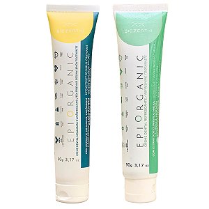Kit 2x Creme Dental Natural Orgânico Sem Flúor 90g