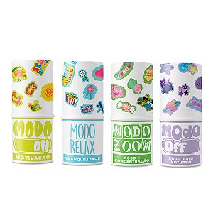 Kit 4 Óleos essenciais em bastão KIDS Capricho - Relax, Sono, Concentração Foco e Motivação