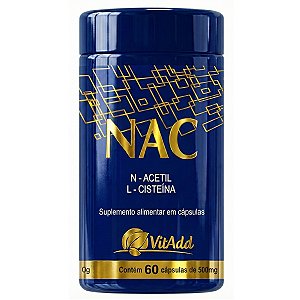 NAC N Acetil L Cisteína 60 Cáps - Antioxidante