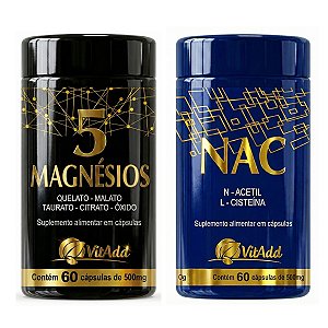 Kit Nac x 5 Magnesio - Antioxidante + Energia Vitadd
