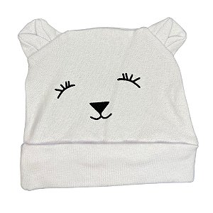 TOUCA URSO OLHOS FECHADOS (BRANCO)