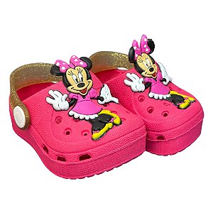 Babuches croc Infantil Minnie Vestido  (Pink)