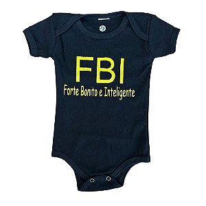 Body de bebê FBI (Preto)