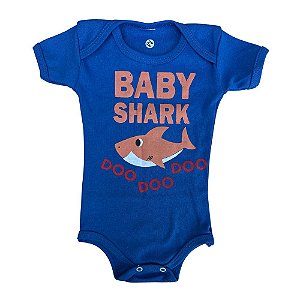 Body de bebê Baby Shark (Azul)
