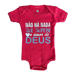 Body de bebê Amor De Deus (Vermelho)