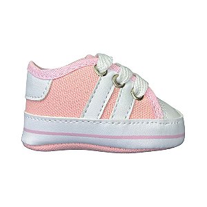 Tênizinho Starzinho de bebê Listrado (Rosa)