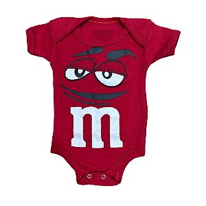 Body de bebê M&M (Vermelho)