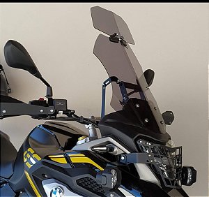 Kit Acessórios BMW G310GS Fumê - Bolha + Reforço + Suporte celular/GPS + Defletor Fumê