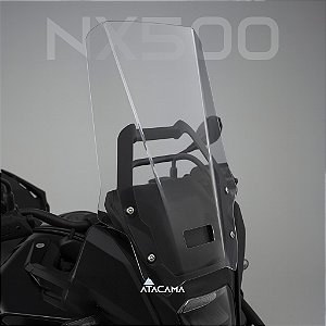 Bolha alta Cristal Honda NX500 2025 2026 ATACAMA Parabrisa alongado Transparente