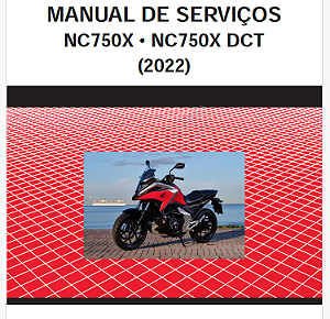 Manual de serviço manutenção (livro digital) honda NC750X 2022 2023 2024 Manual e DCT