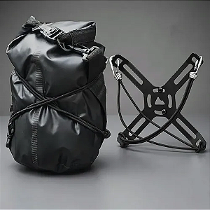 Suporte + Bolsa 5L para Protetor de carenagem Lateral ou Afastador de Alforges de Moto