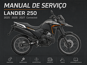 Manual de serviço manutenção (livro digital) da Lander 250 2027 2026 2025 Connected XTZ250