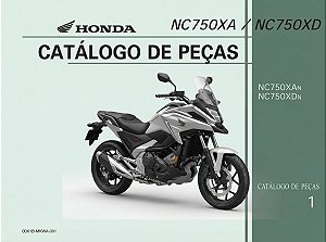 Catálogo de Peças NC750X Manual ou DCT 2022 2023 2024 (arquivo digital PDF)